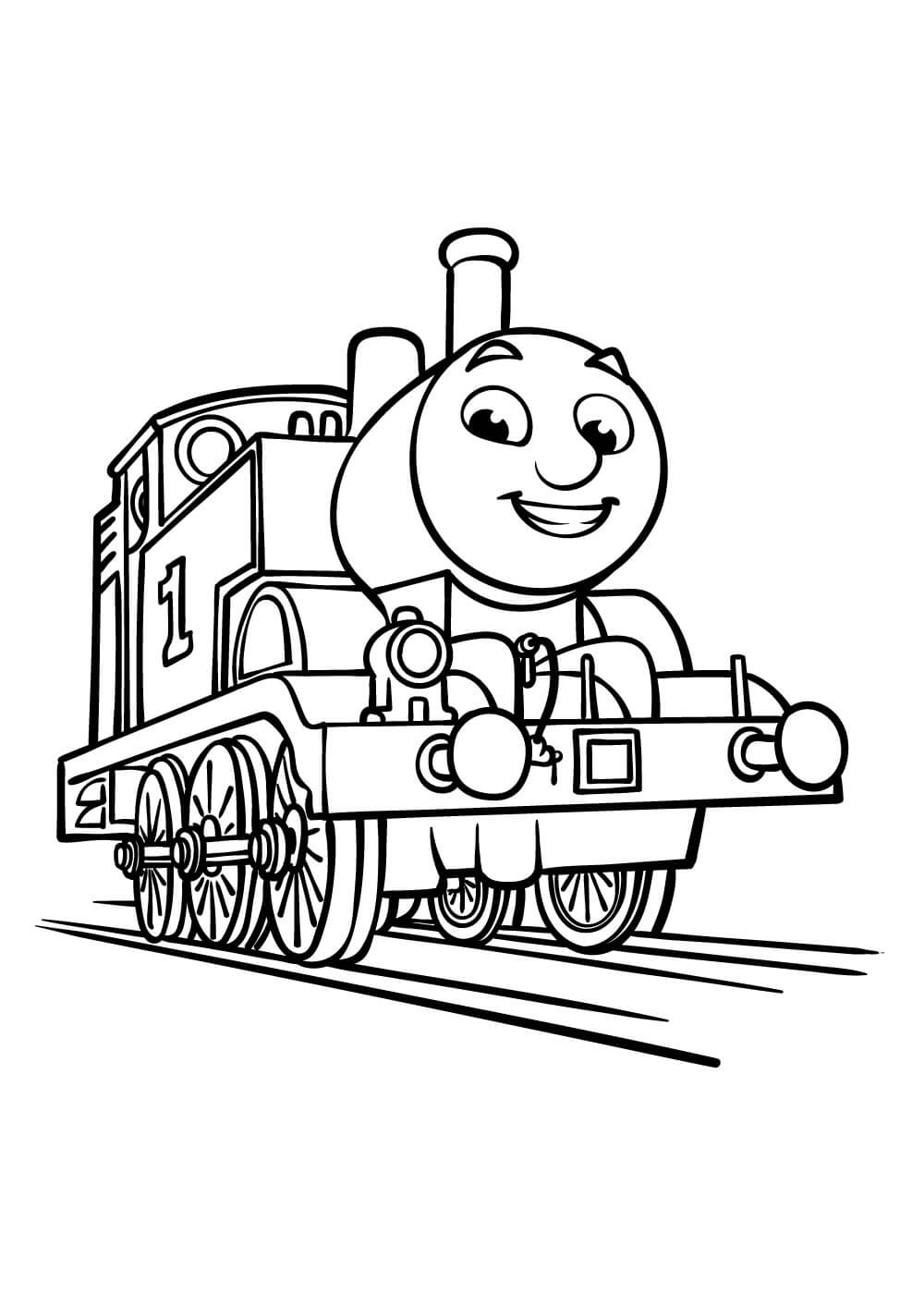 Fun thomas the train coloring page