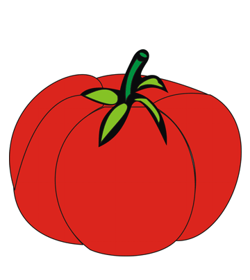 Tomato coloring pages for kids to color and print