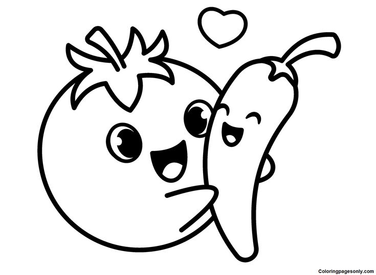 Tomato coloring pages