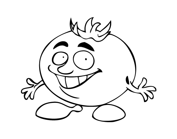 Mr tomato coloring page