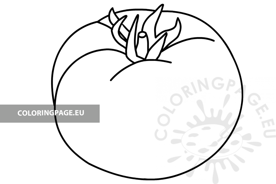 Tomato vegetable printable coloring page