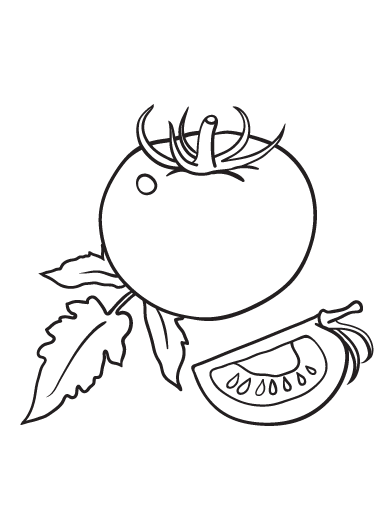 Free tomato coloring page