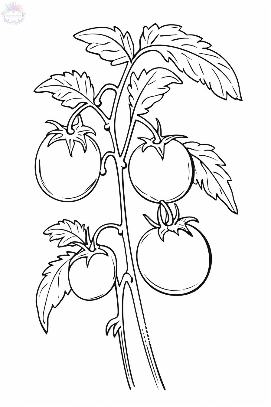 Tomato coloring pages