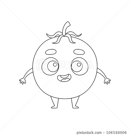 Coloring page funny tomato coloring book for