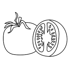 Top tomato coloring pages your toddler will love to color