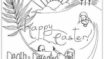 Empty tomb coloring page free kids printable