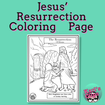 Jesus tomb resurrection easter lent holy week christian coloring page