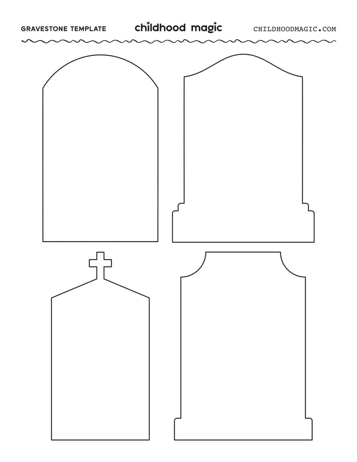 Printable tombstone template