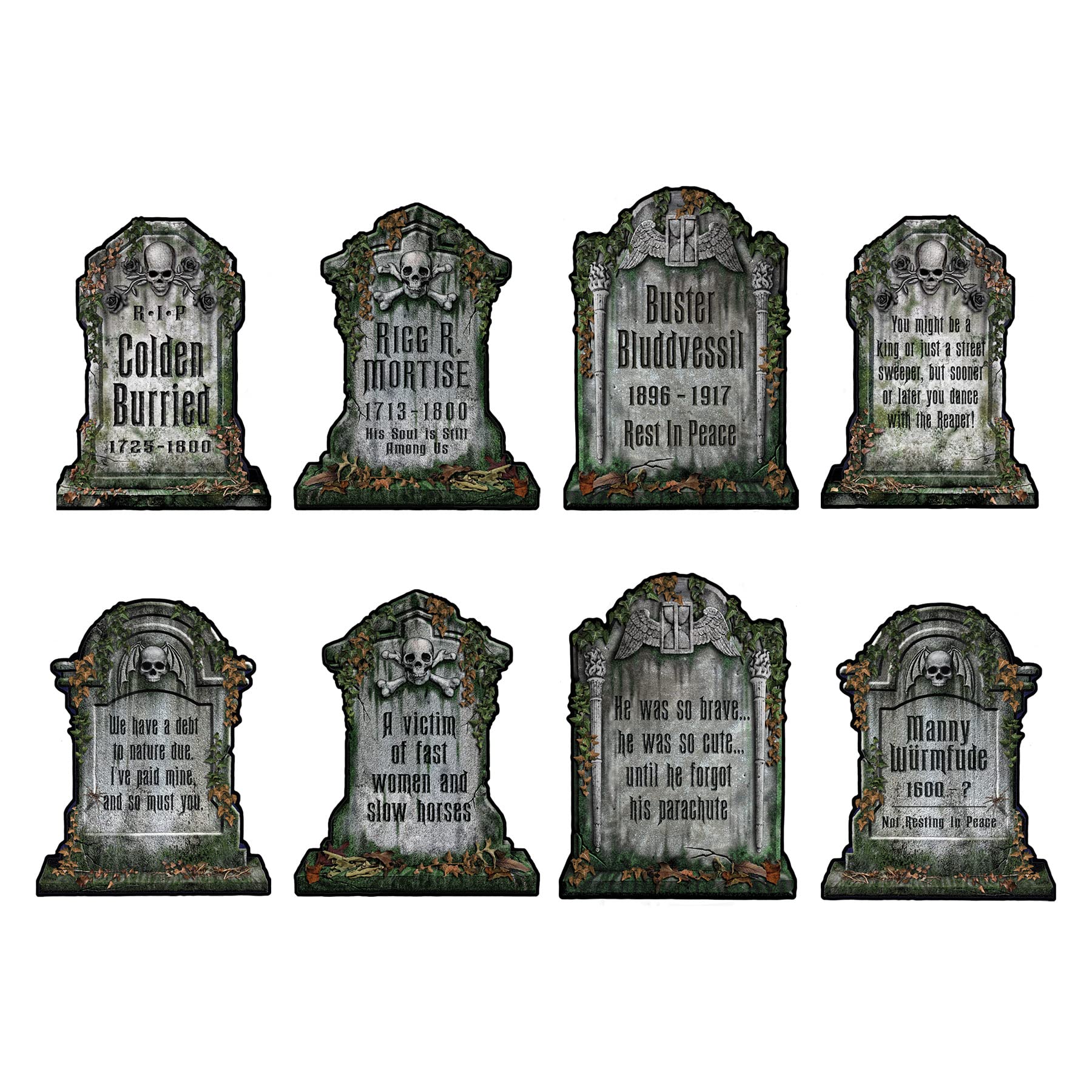 Beistle tombstone cutouts inches multicolored home kitchen