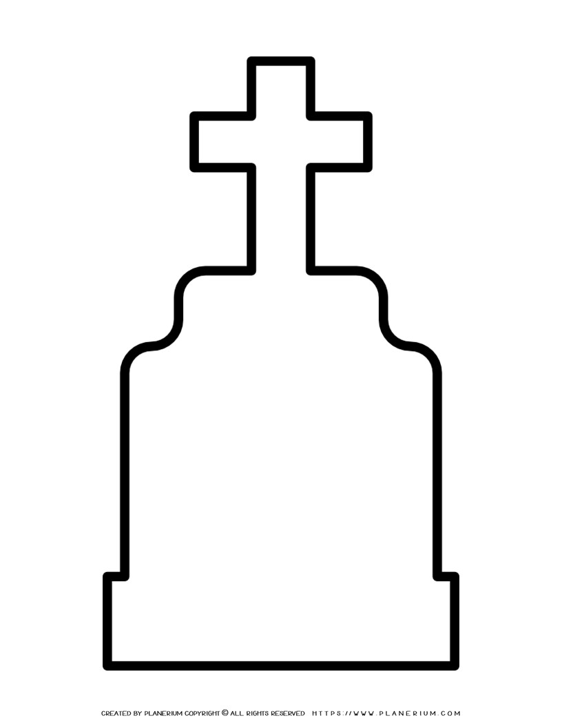 Printable headstone template fun creative free coloring and crafts activity