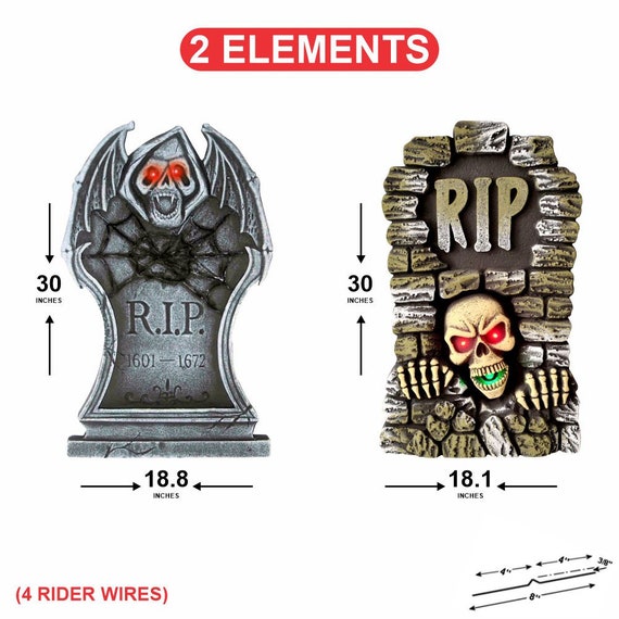 Halloween tombstones yard sign cutouts rip graveyard