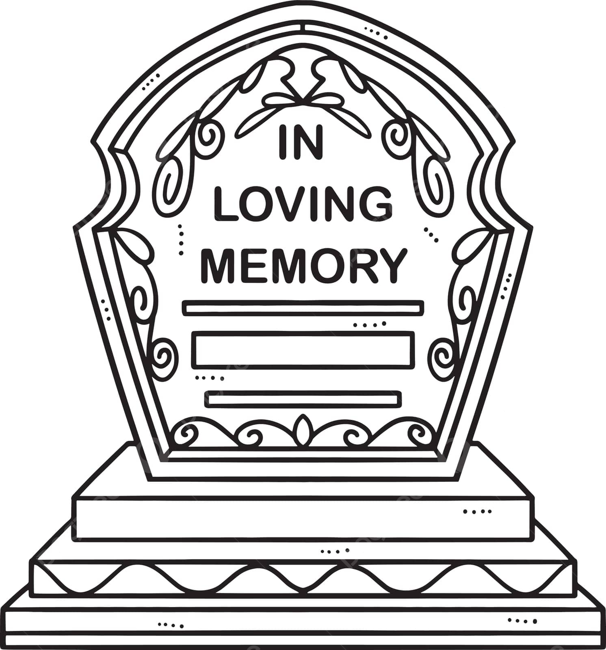 Tombstones coloring page png transparent images free download vector files