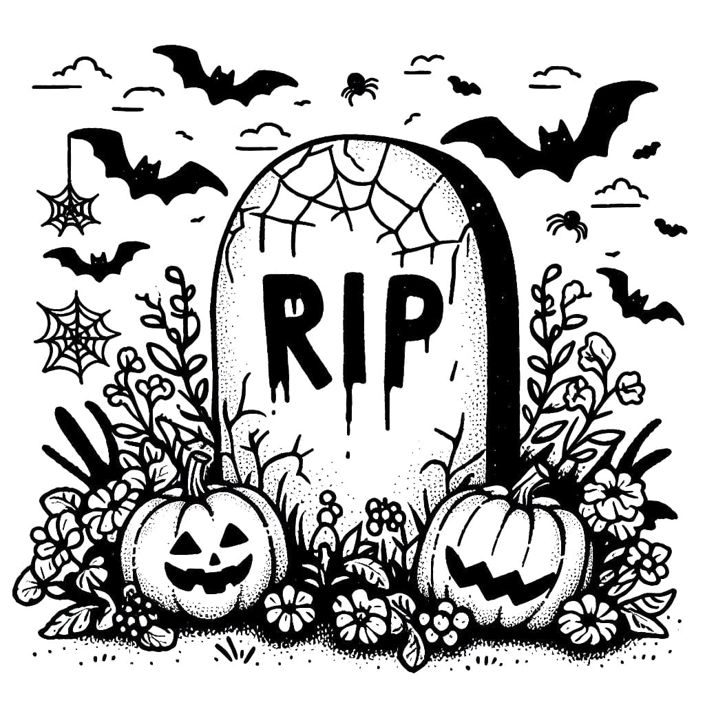 Tombstone coloring pages