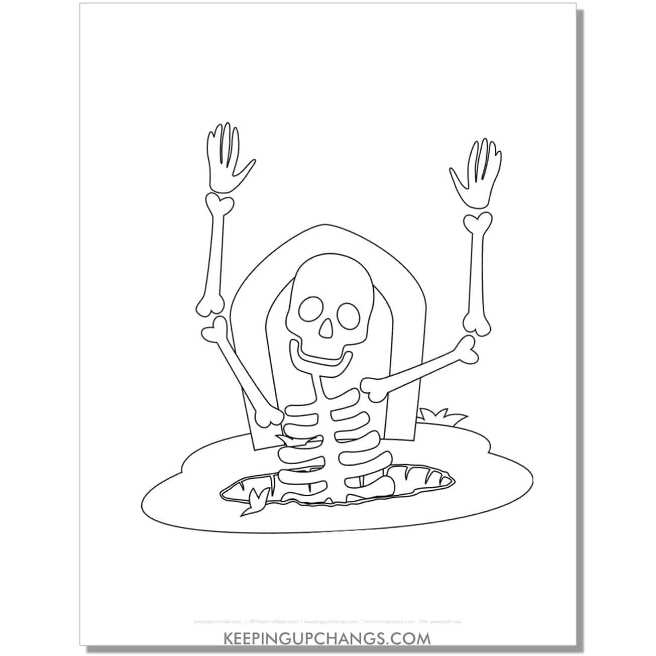 Free skeleton coloring pages sheets most popular printables