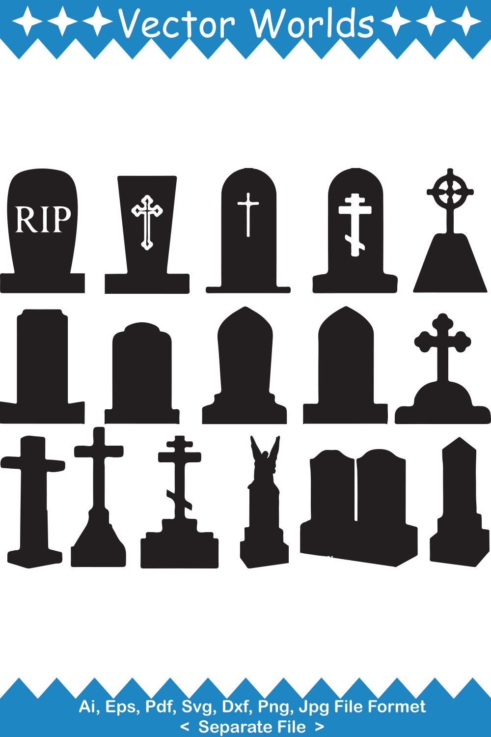 Tombstone svg vector design