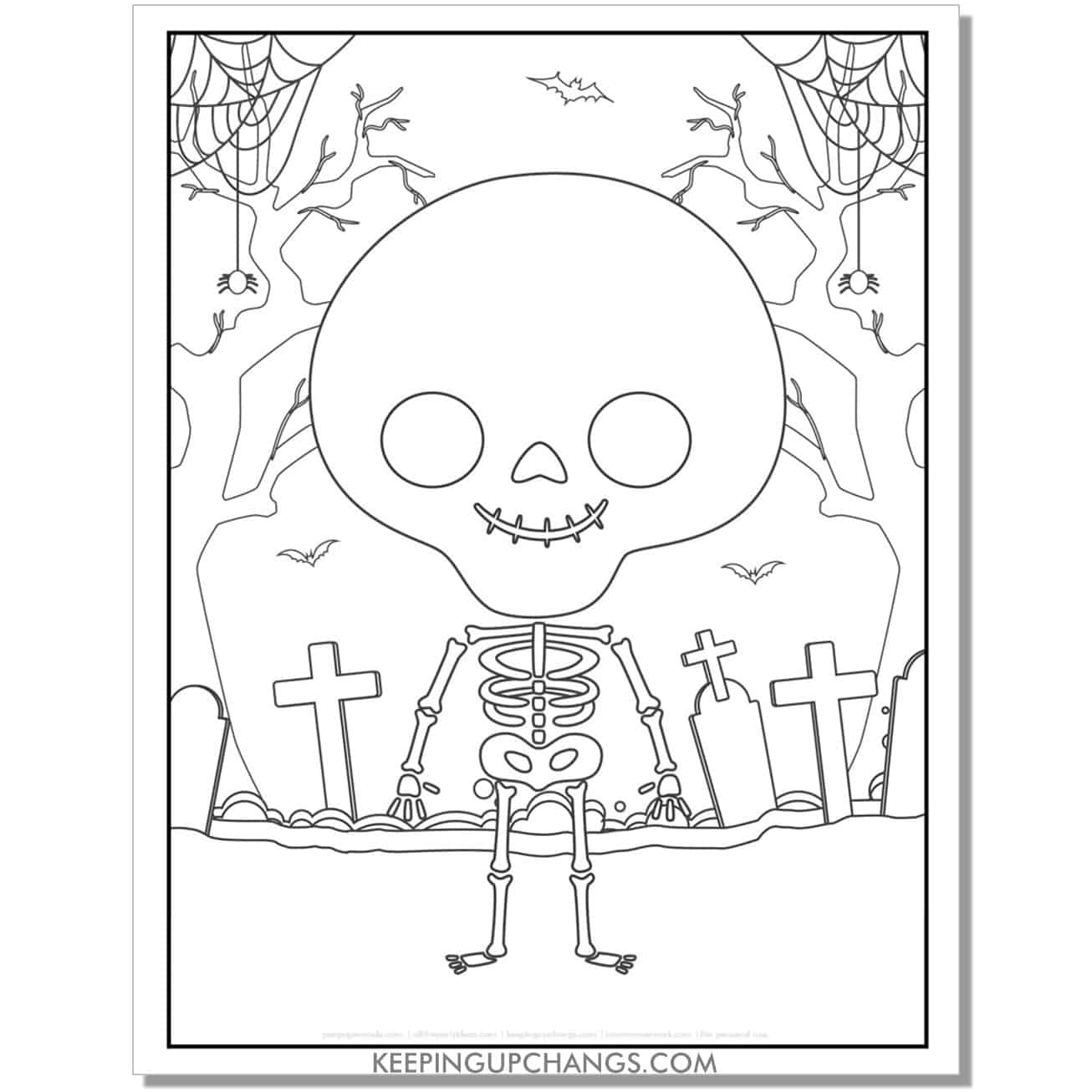 Free skeleton coloring pages sheets most popular printables