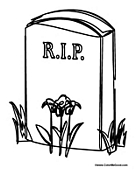 Graveyard coloring pages