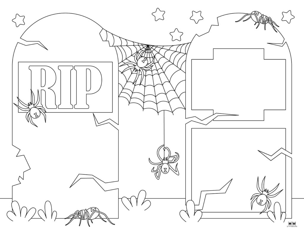 Halloween spider coloring pages