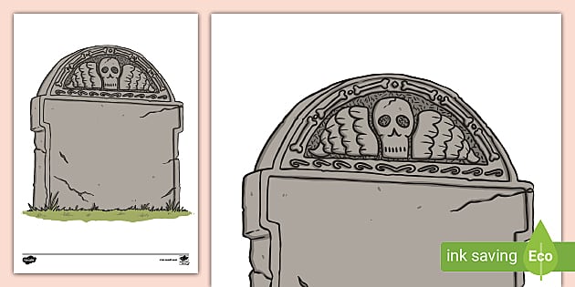 Headstone template printable halloween