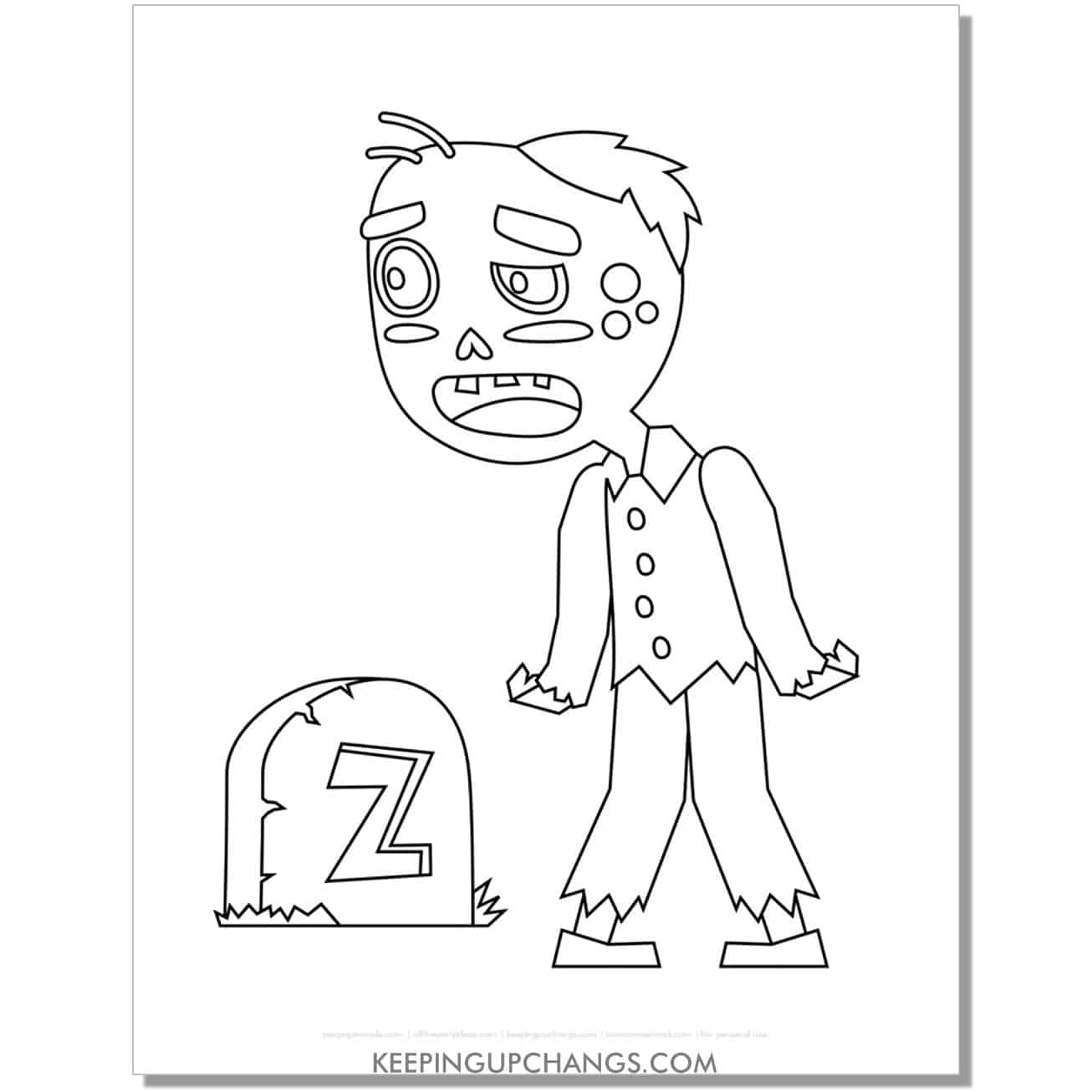 Free zombie coloring pages sheets most popular printables