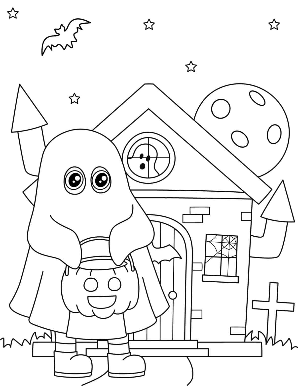 Free halloween coloring pages for kids and adults