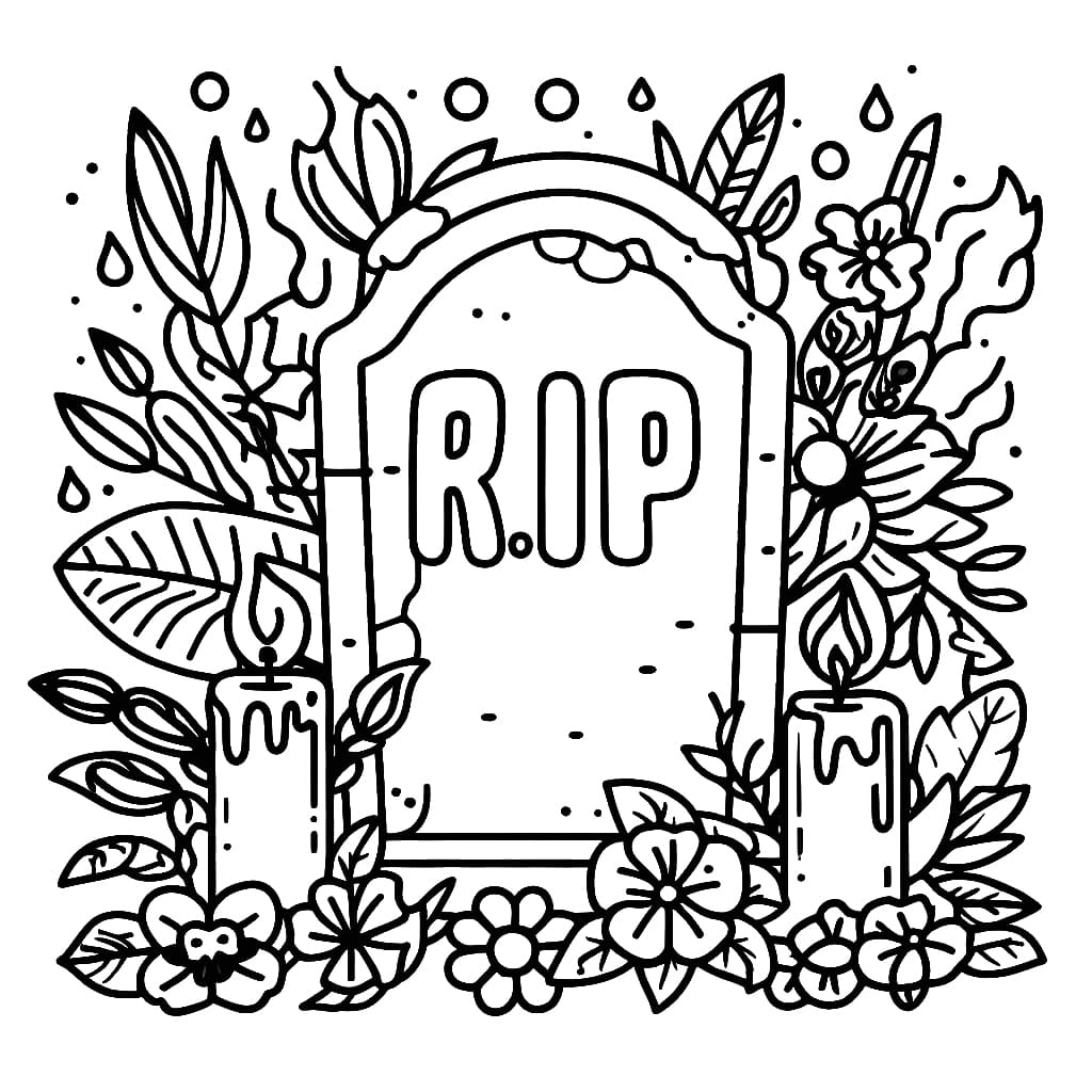 Tombstone coloring pages