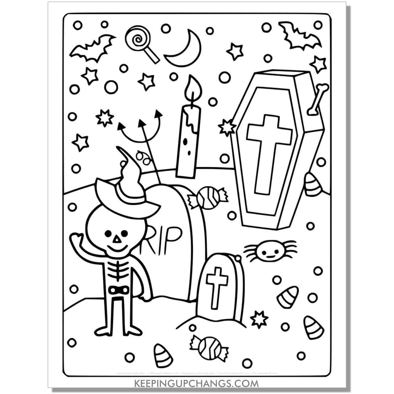 Free skeleton coloring pages sheets most popular printables