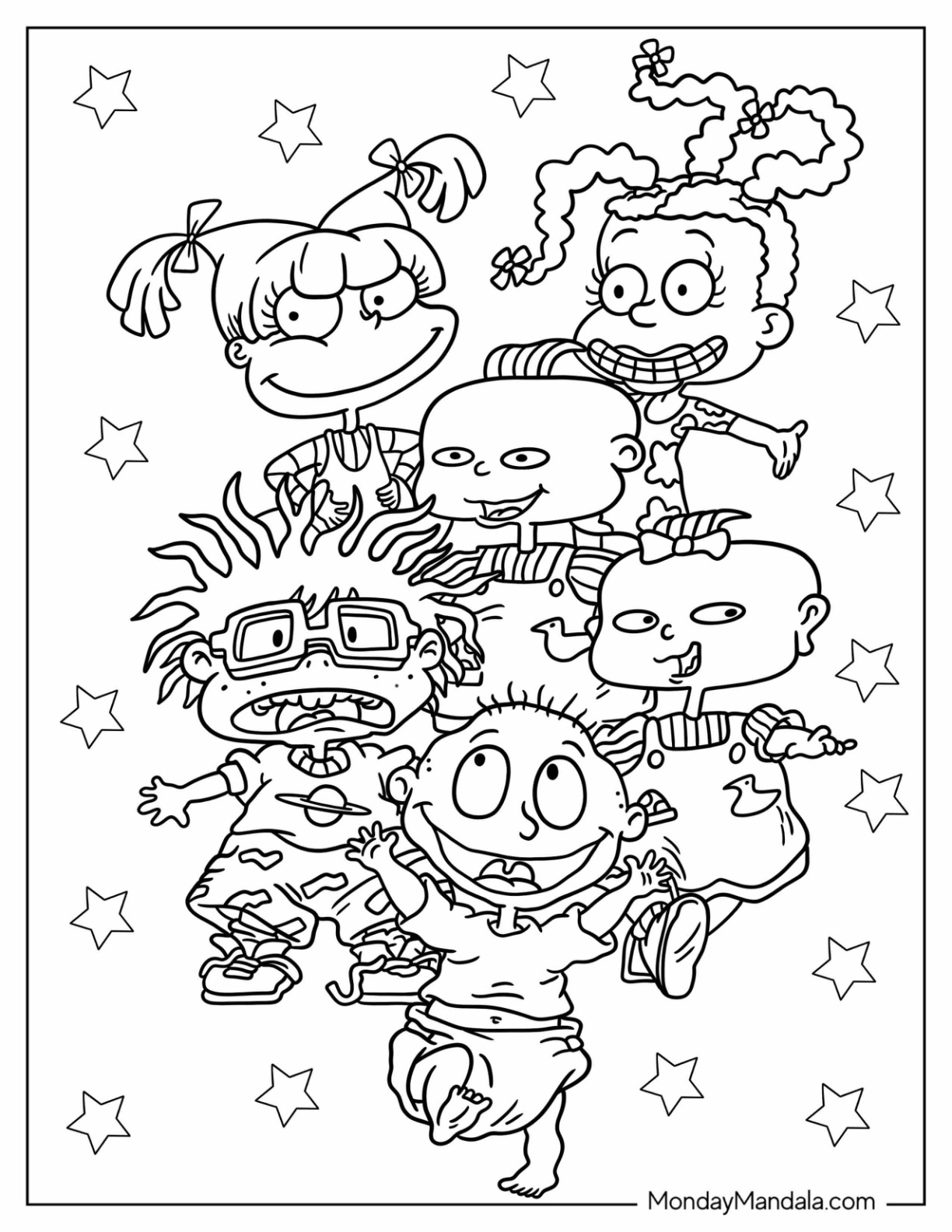 Rugrats coloring pages free pdf printables