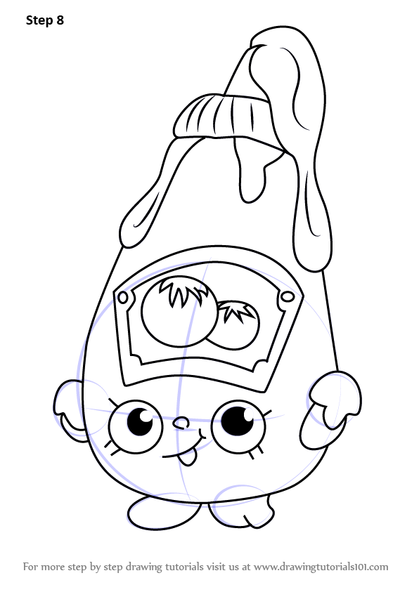 Learn how to draw tommy ketchup from shopkins shopkins step by shopkin coloring pages cute coloring pages shopkins colouring pages