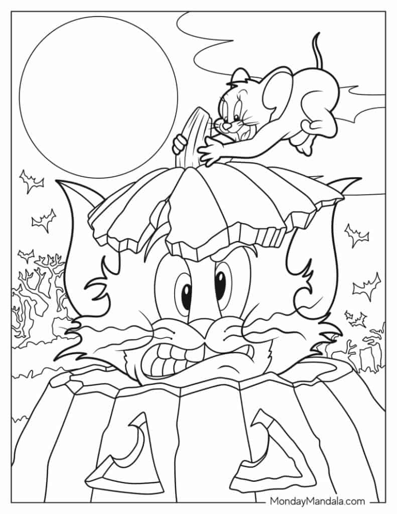 Tom and jerry coloring pages free pdf printables