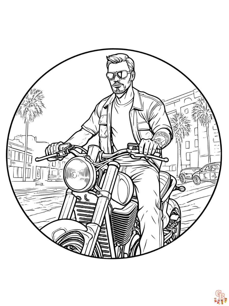 Printable gta coloring pages free for kids and adults