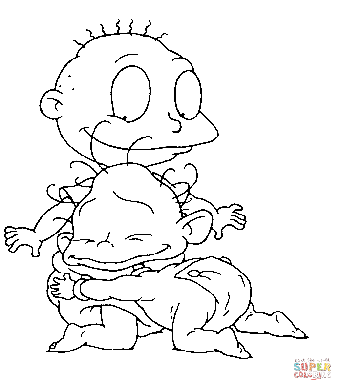 Susie hugs tommy coloring page free printable coloring pages