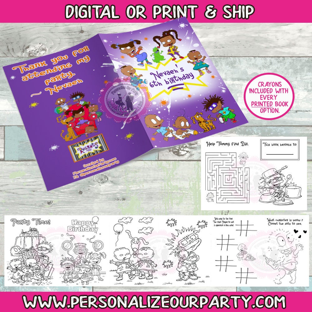 Personalized rugrats coloring book