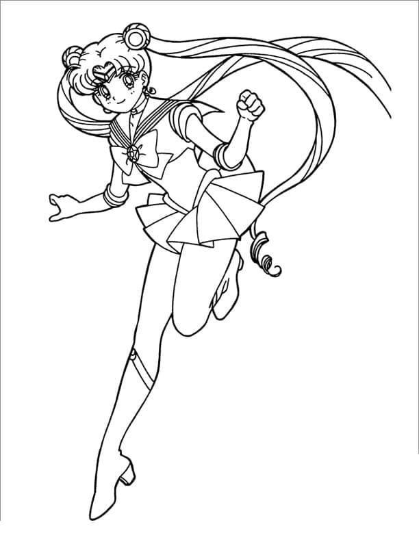 Sailor moon usagi coloring page