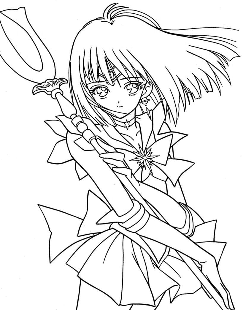 Printable hotaru tomoe coloring pages