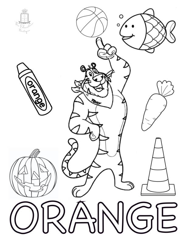 Preschool color recognition coloring sheets