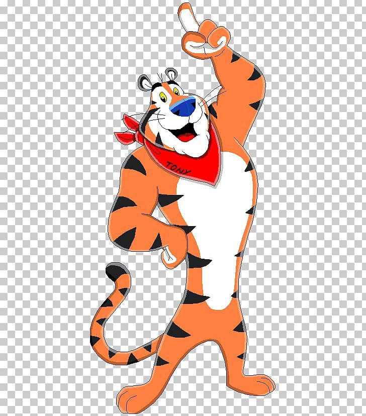 Frosted flakes breakfast cereal tony the tiger kelloggs advertising png