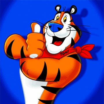 You all know the frosted flakes tiger right what color is his nose