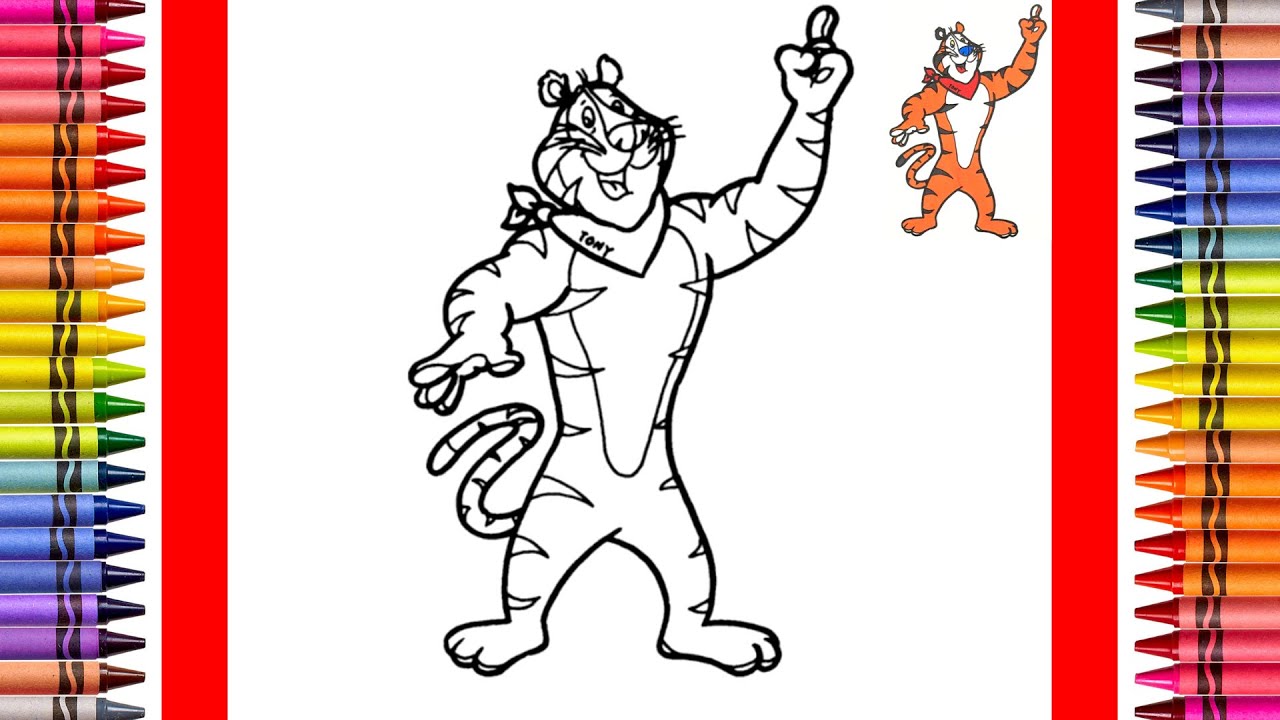 The coloring couple presents coloring tony the tiger how to color