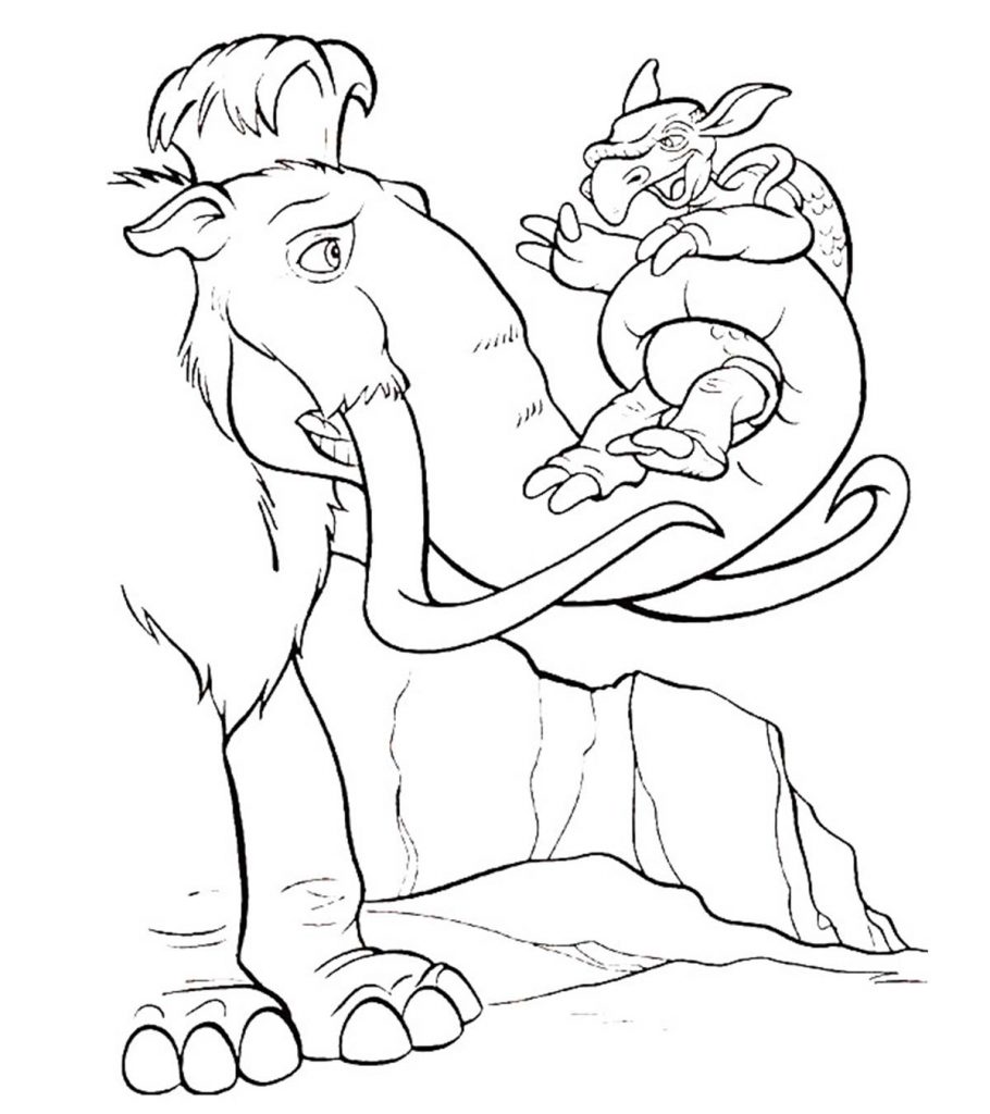 Cute ice age coloring pages for your toddler