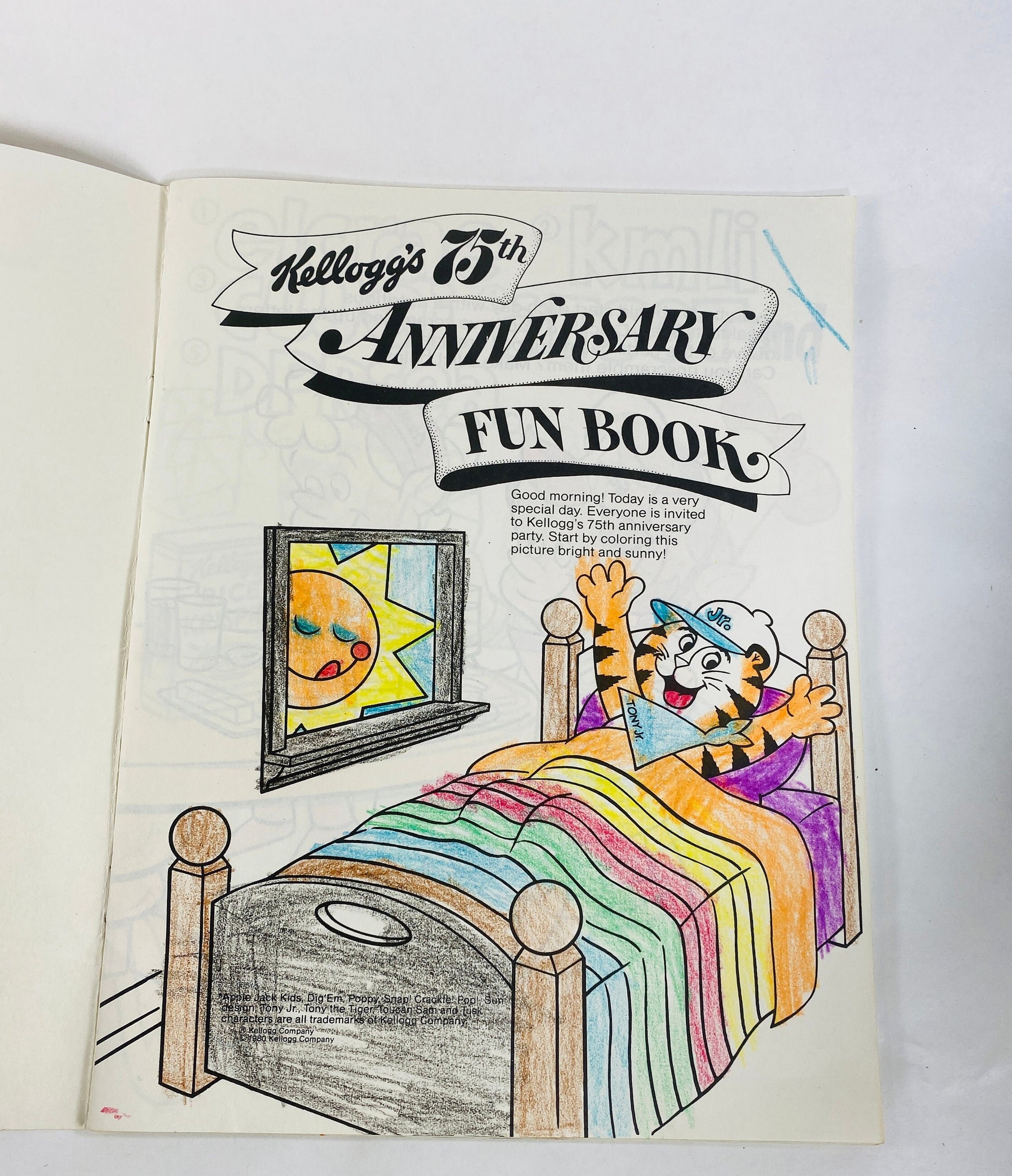 Kelloggs th anniversary fun coloring book vintage activity boo â vintage bookworms