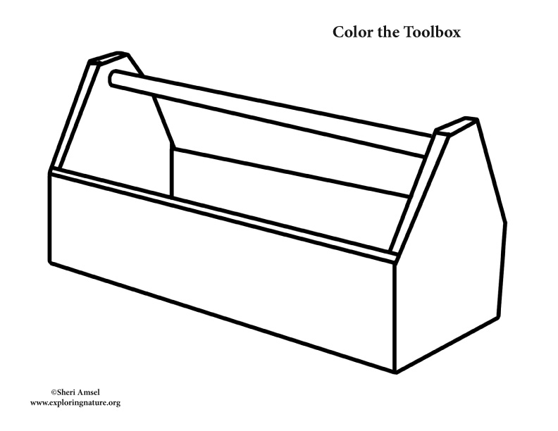 Toolbox coloring page