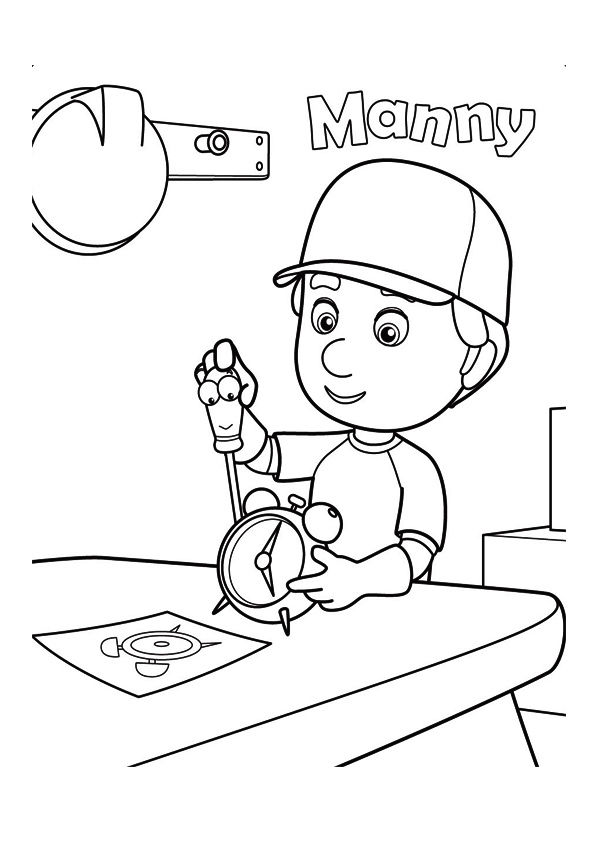 Coloring pages the mannyãââs tool box coloring page