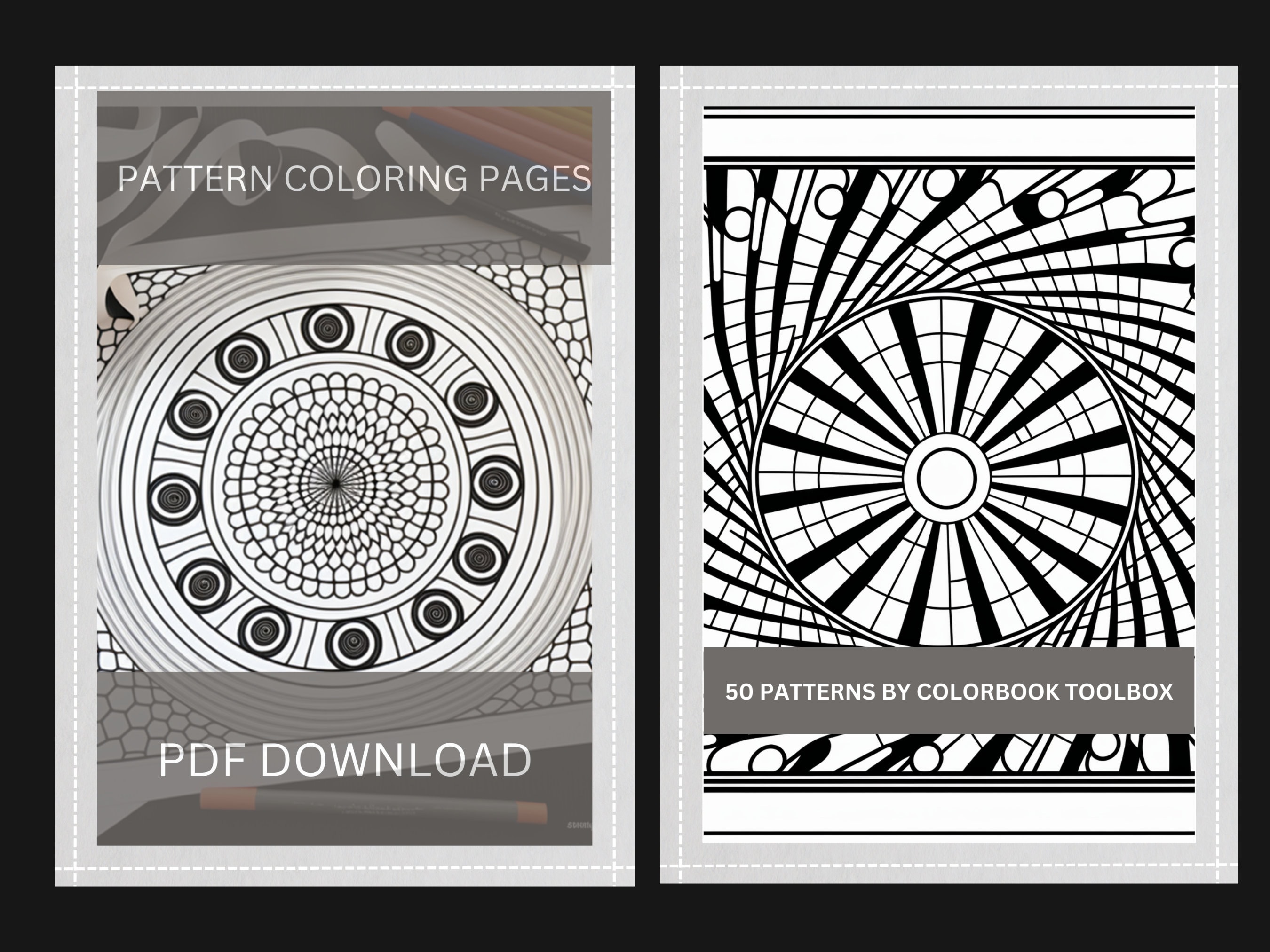 Pattern coloring pages pattern adult coloring books by colorbook toolbox digital coloring pages printable pdf download