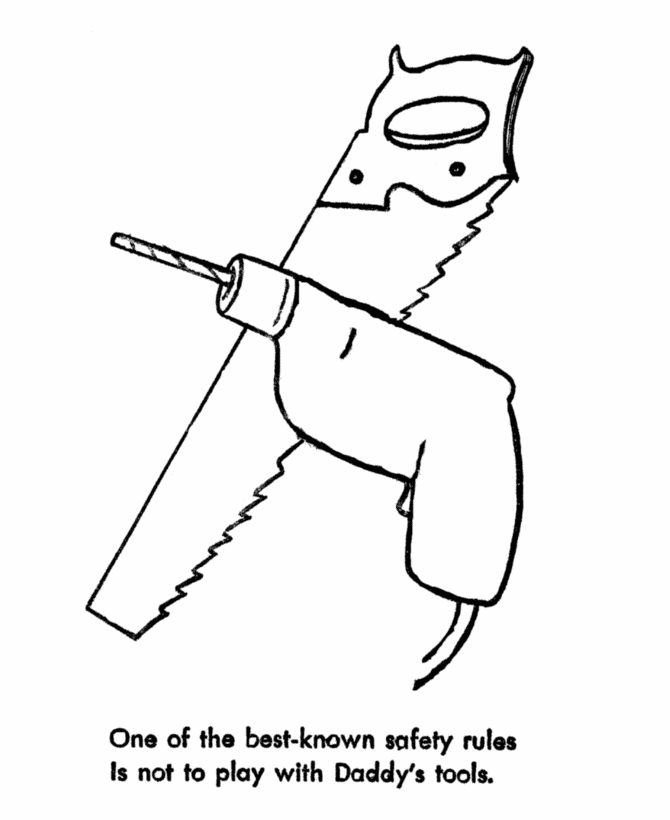 Learning years child safety coloring page