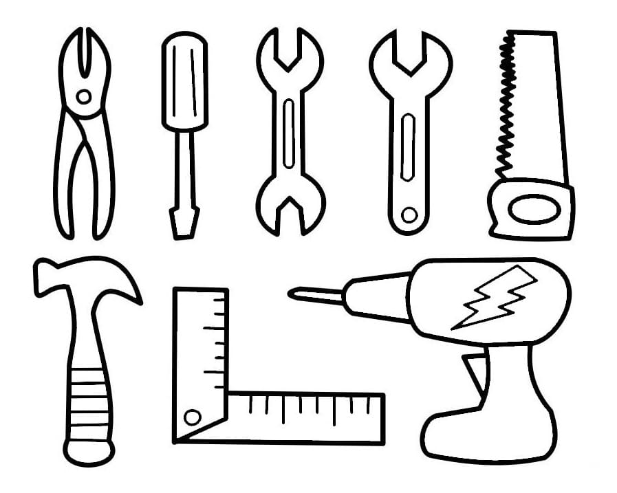 Tool coloring pages