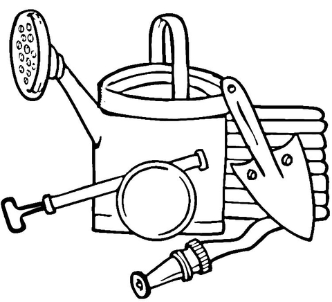 Garden tools coloring page free printable coloring pages