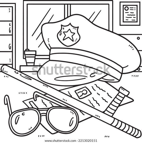 Policeman coloring page images stock photos d objects vectors