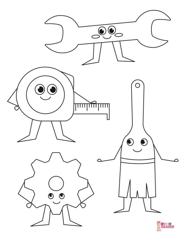 Tools coloring page