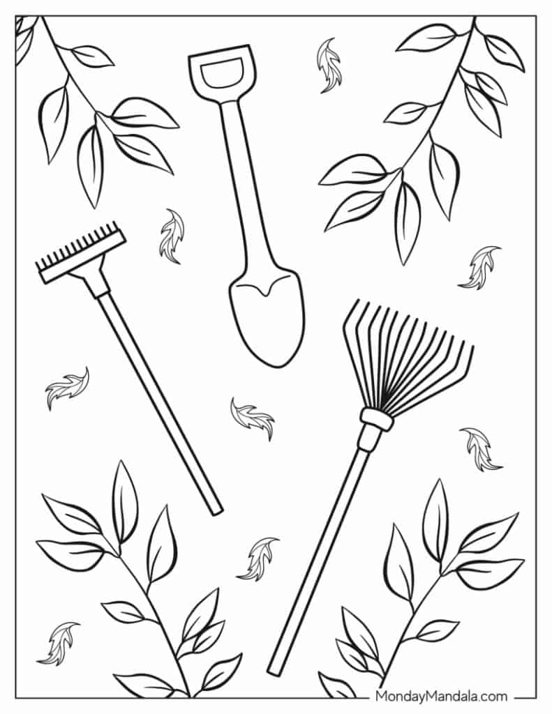 Garden coloring pages free pdf printables